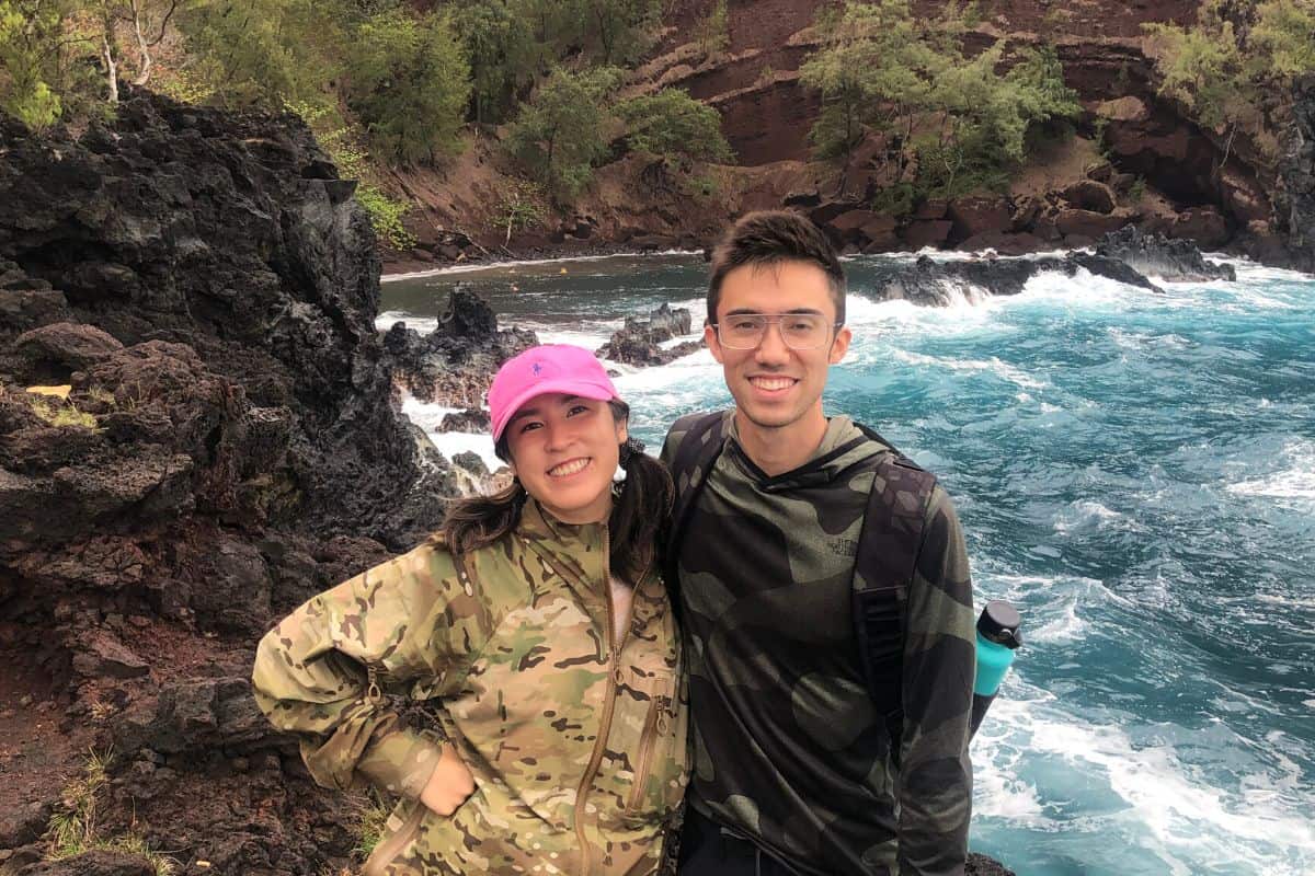 red sand beach maui travel couple chloe trey