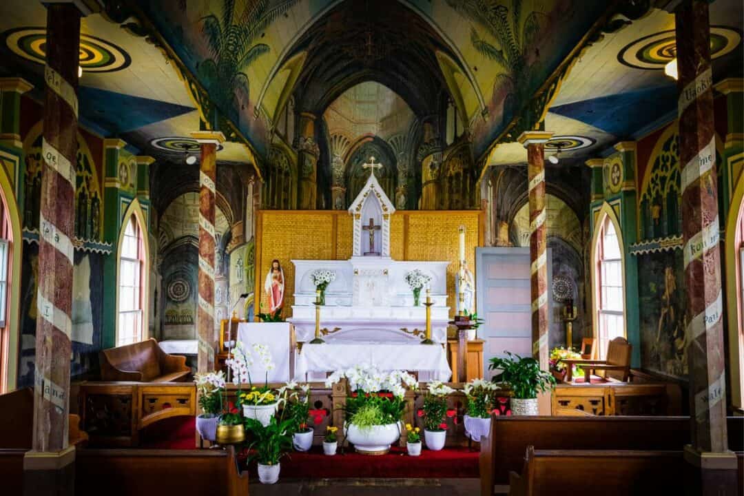 Altar of Saint Benedicts Painted Church in Kona Hawaii