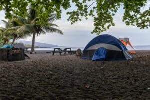 Tent camping at Ho'okena Beach Park
