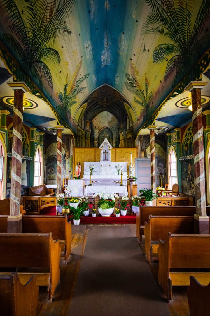 The Painted Church in Kona Is Straight Out of a Fairytale 2 Interior view of St Benedicts Painted Church in Kona Hawaii