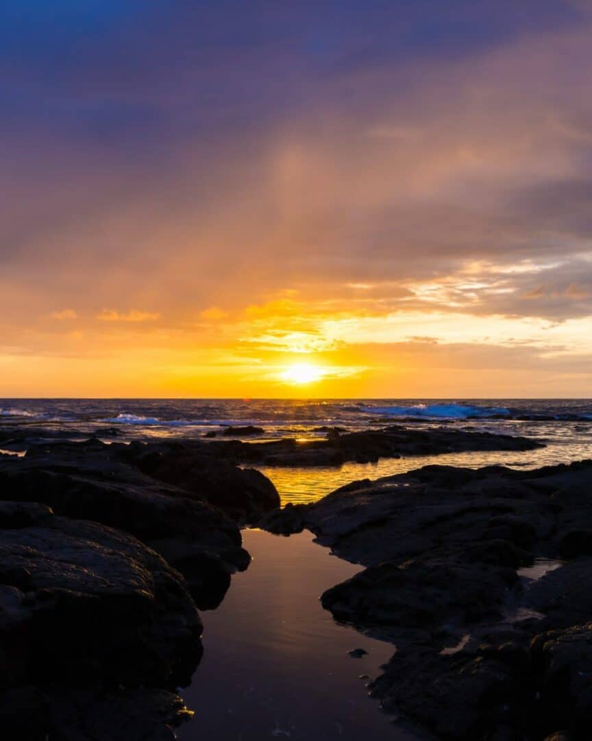 Sunset at Ho‘okena Beach