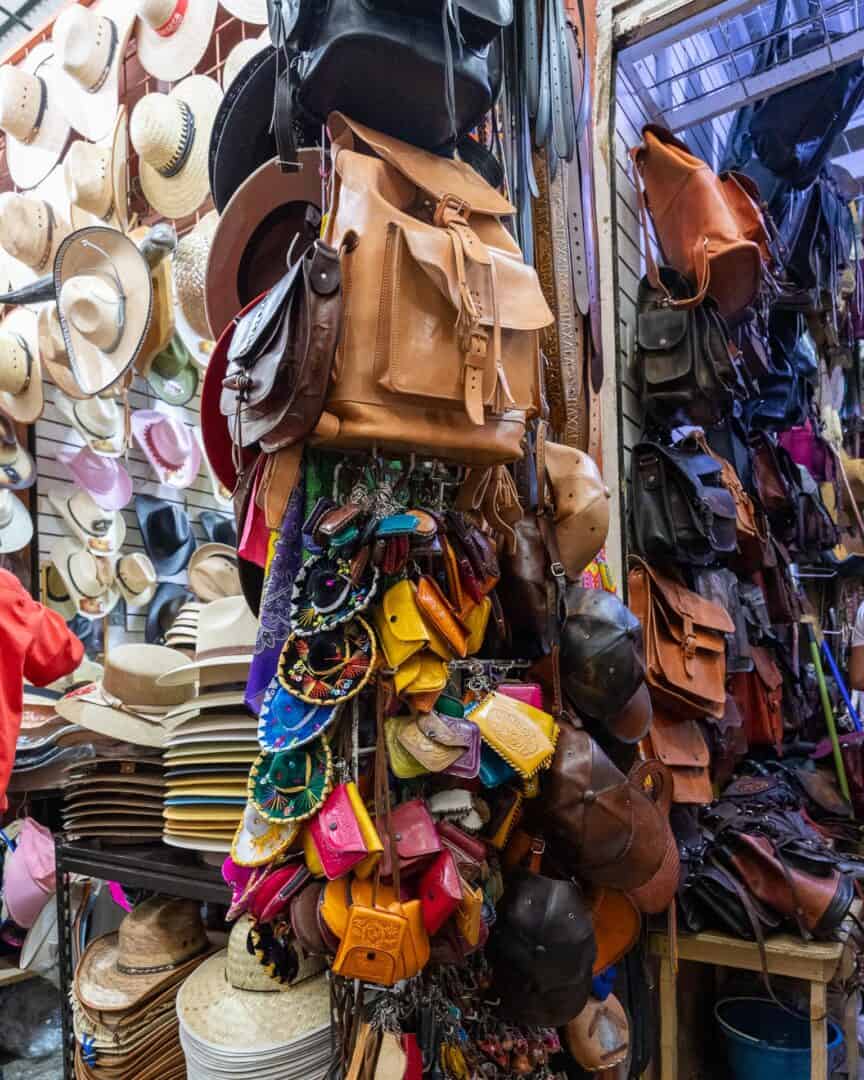 Why You Need to Visit Oaxaca: Mexico’s Cultural and Culinary Gem 9 Handmade leather goods in Mercado Benito Juarez in Oaxaca