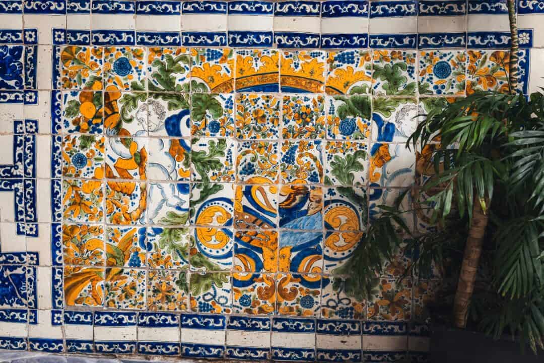 Tile mosaic at House of Tiles in Mexico City