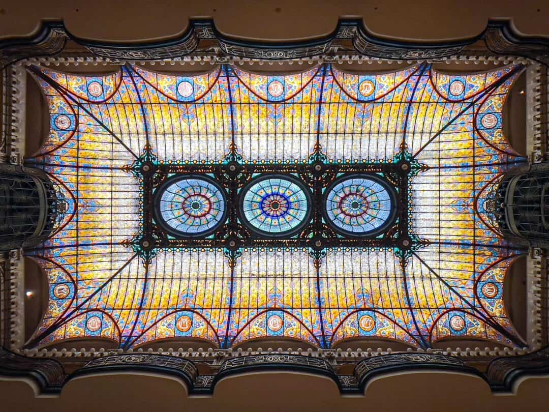 Stained glass ceiling of Gran Hotel Ciudad De México 