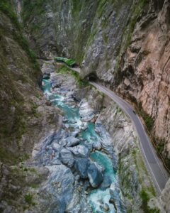 aerial view of taroko gorge