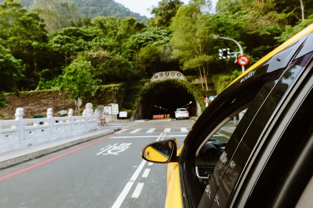 Riding a Taxi into Taroko Gorge