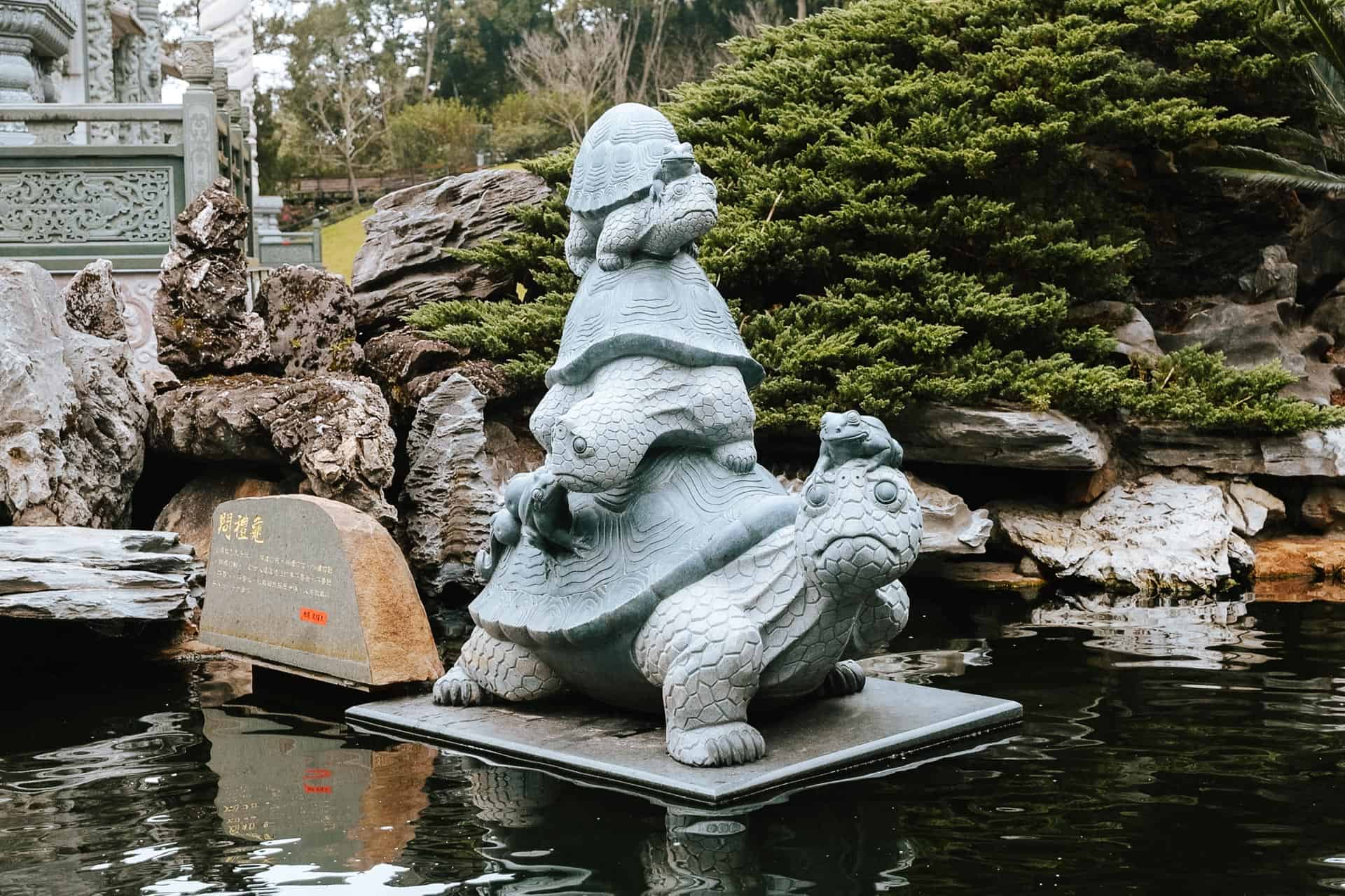 6 Awesome Things to Do at Sun Moon Lake 4 Wen Wu Temple Tortoise and Frog statue