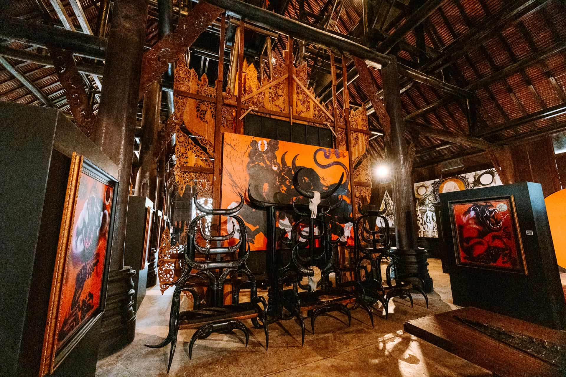 Baan Dam Museum Black House Cathedral interior