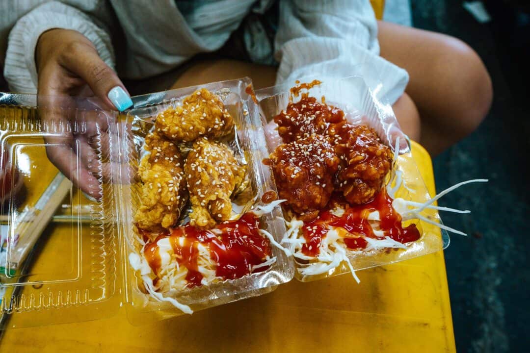 Korean Fried Chicken with Sauce from Good Chicken at 20 Thuoc in Saigon