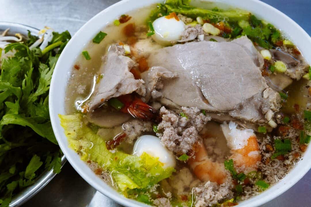 Hu tieu noodle soup in Saigon
