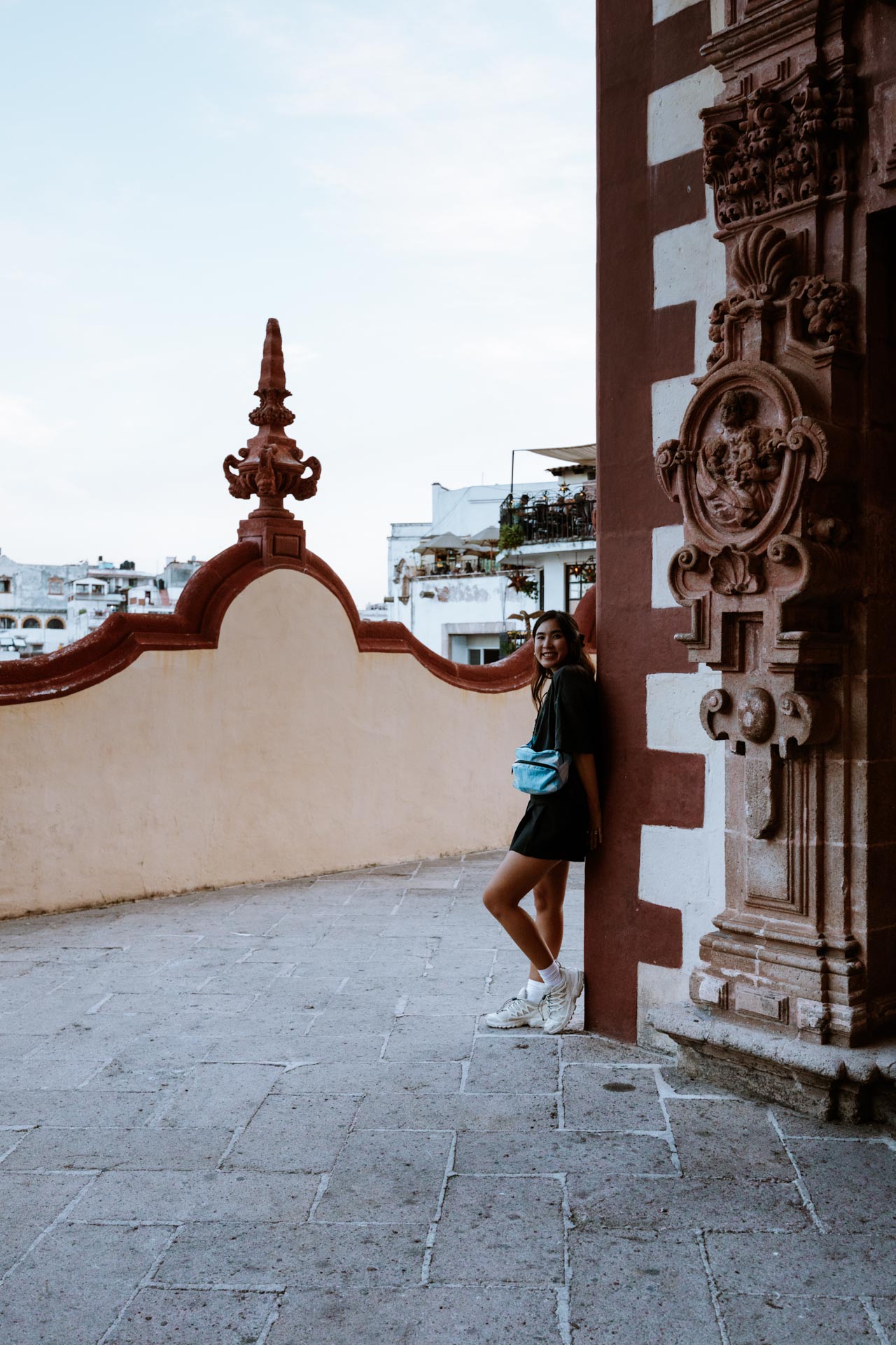 Chloe at Santa Prisca Church in Taxco Mexico