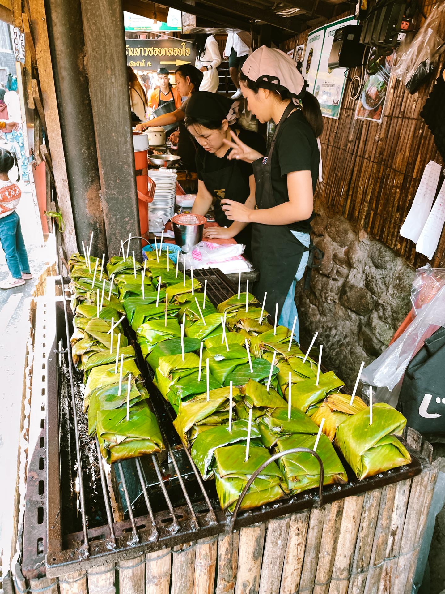 Mae Kampong Travel Guide: 6 Awesome Things to Do in Mae Kampong 9 Naem Mok, or fermented pork sausage wrapped in banana leaves in northern Thailand