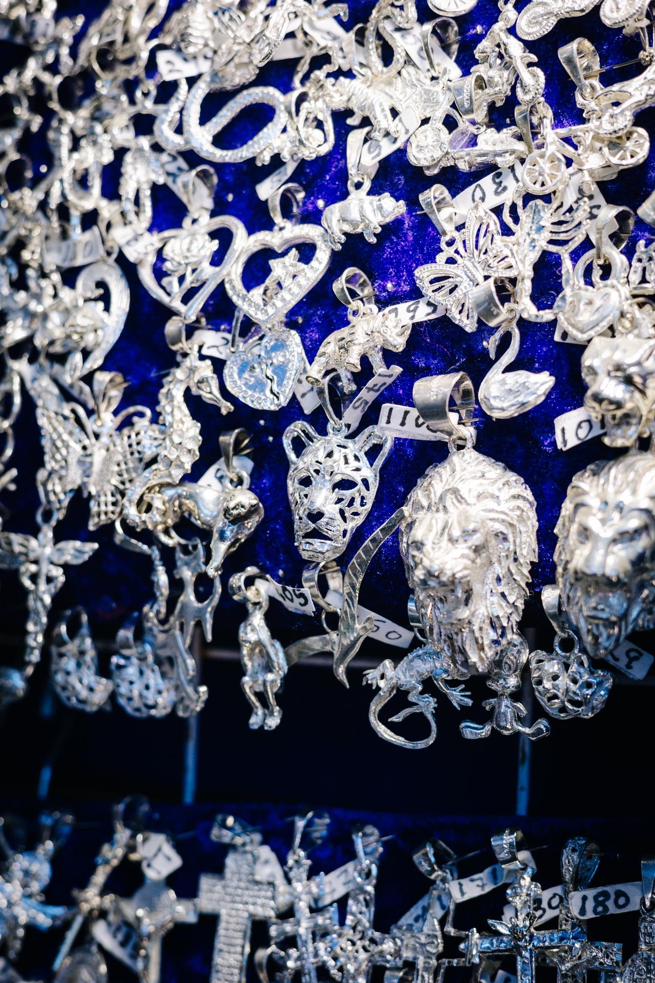 Silver jewelry at Taxco Mexico