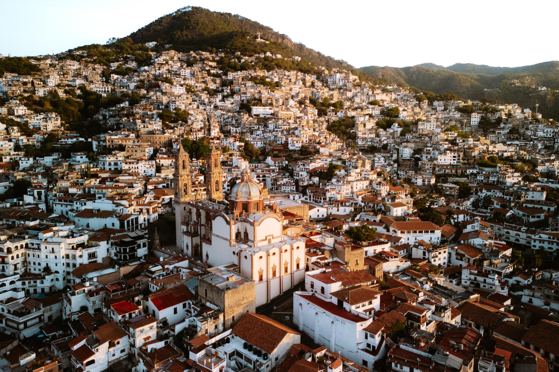 Aerial view of Taxco Mexico