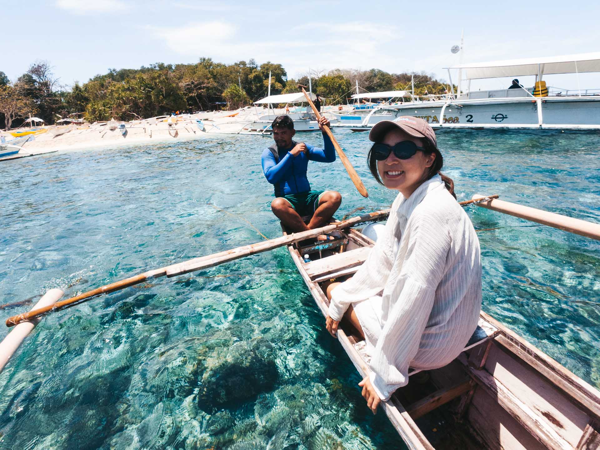 3 Days in Bohol: The Perfect Bohol Itinerary 22 Canoe at Balicasag Island
