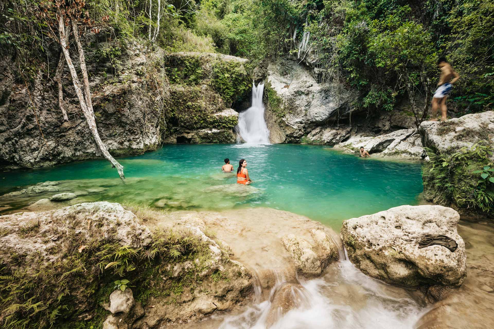 Dam Agan Falls in Bohol: Our Complete Guide 14 Relaxing in the water at Ipo Falls, Bohol
