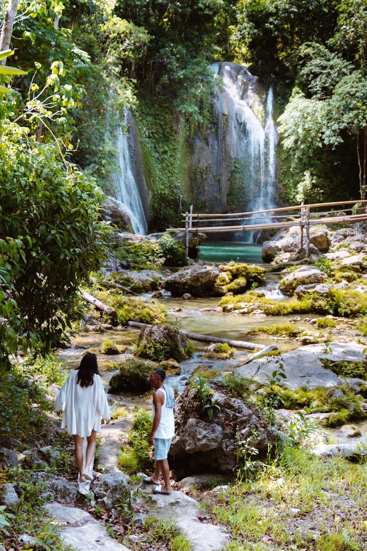 Walking to Dimiao Twin Falls in Bohol