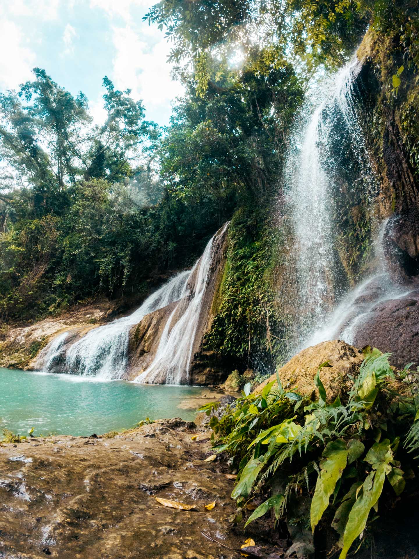 Close up view of Pahangog Falls