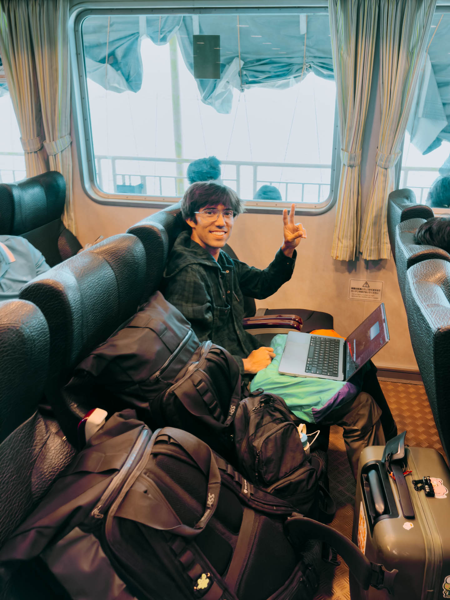 Comfy seats with luggage on Ubay Bohol to Cebu City Ferry