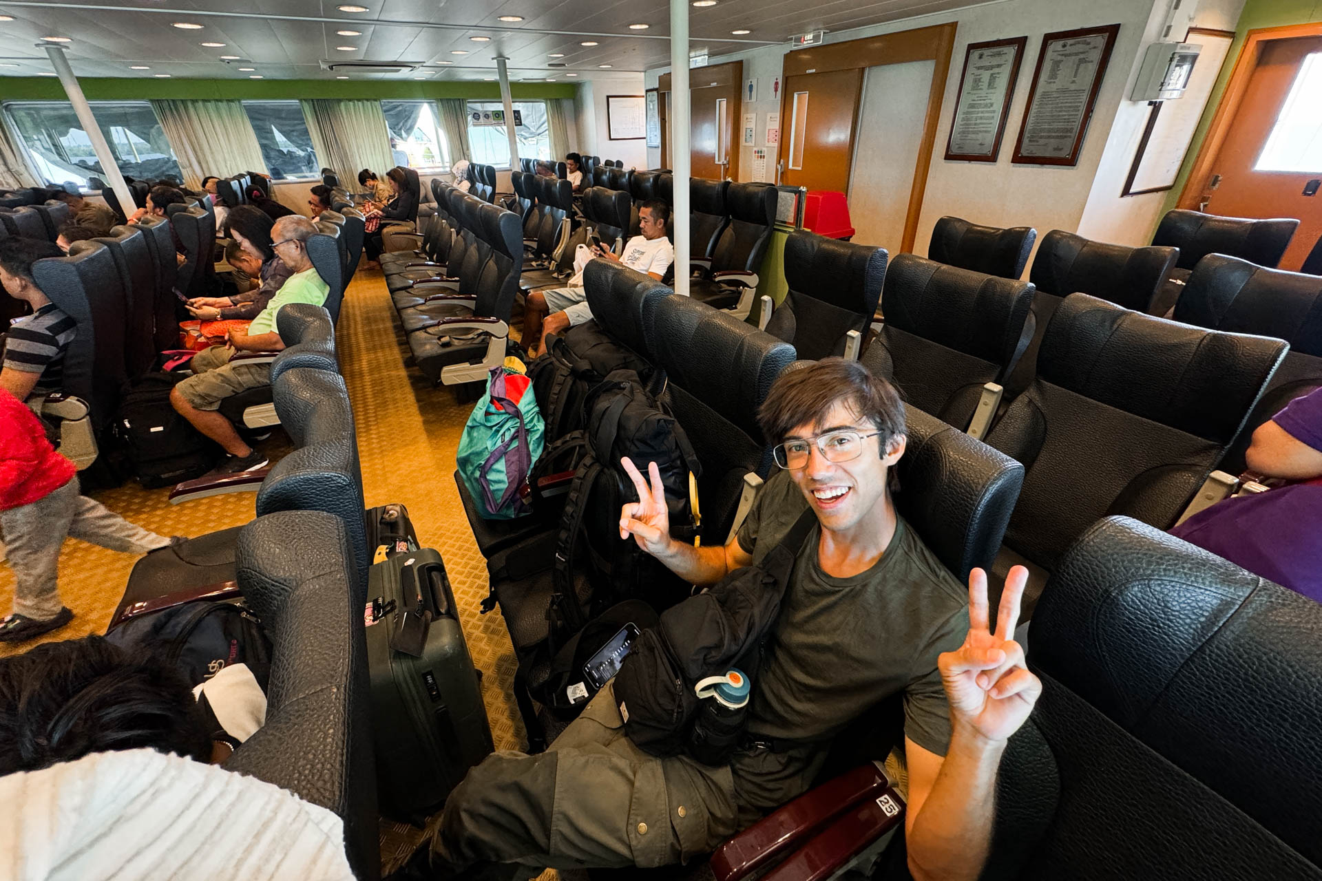 Tourist seating area on Ubay to Cebu Ferry