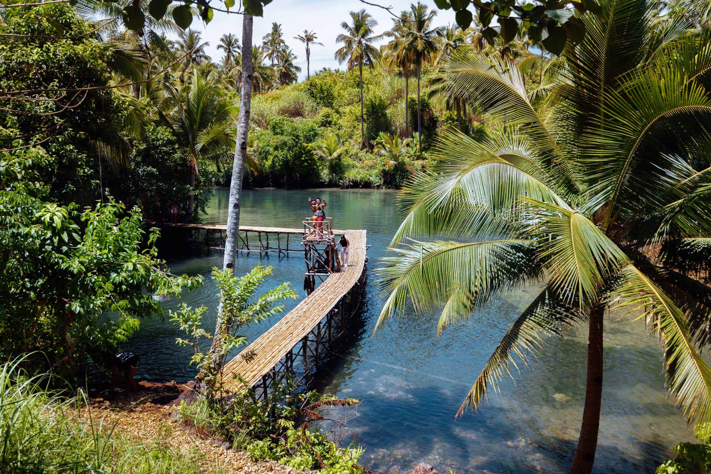 Beto Cold Spring - The Largest Cold Spring in Siargao 1 Bamboo bridge at Beto Cold Spring Siargao