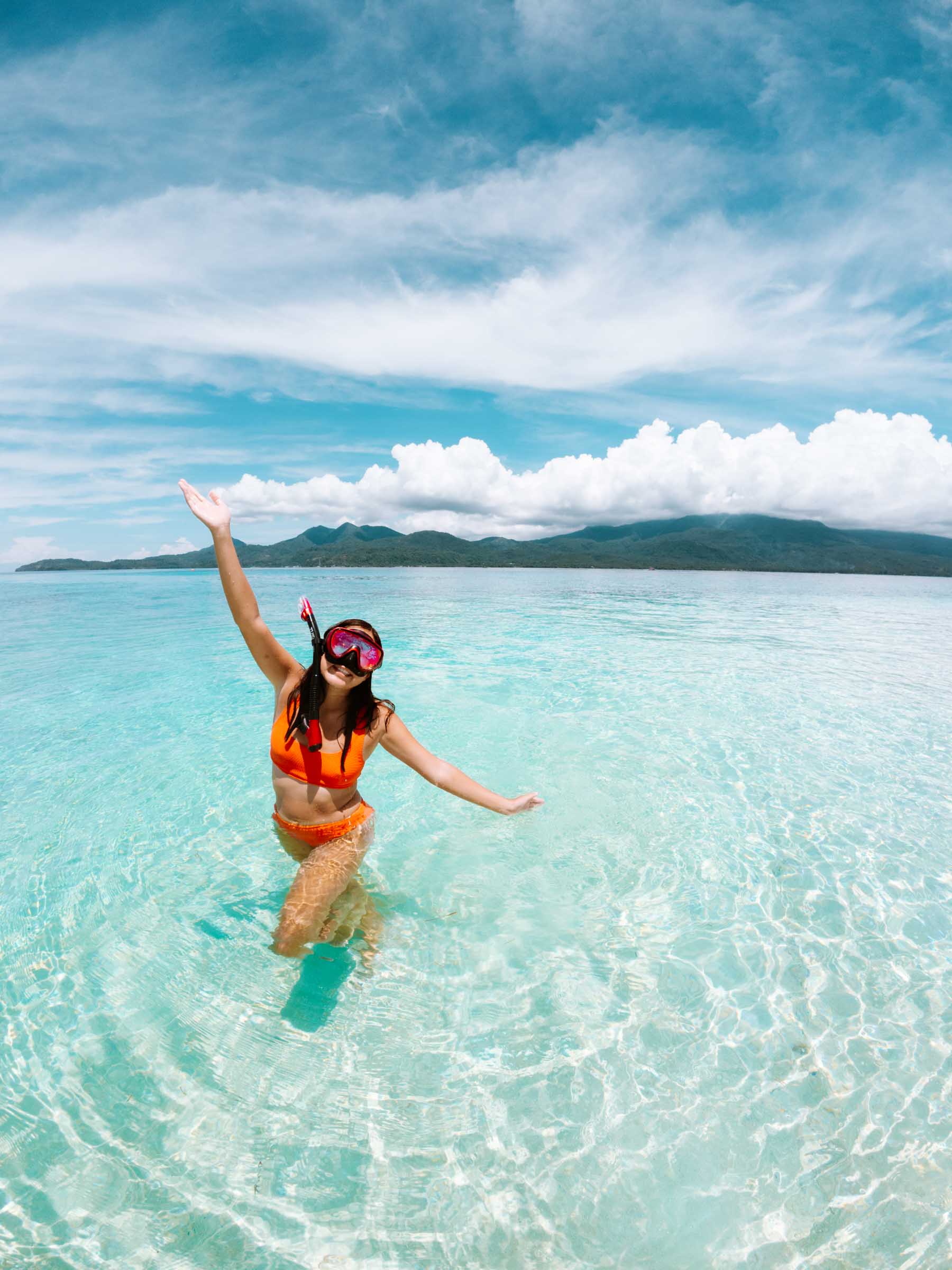 Chloe snorkeling at Mantigue Island