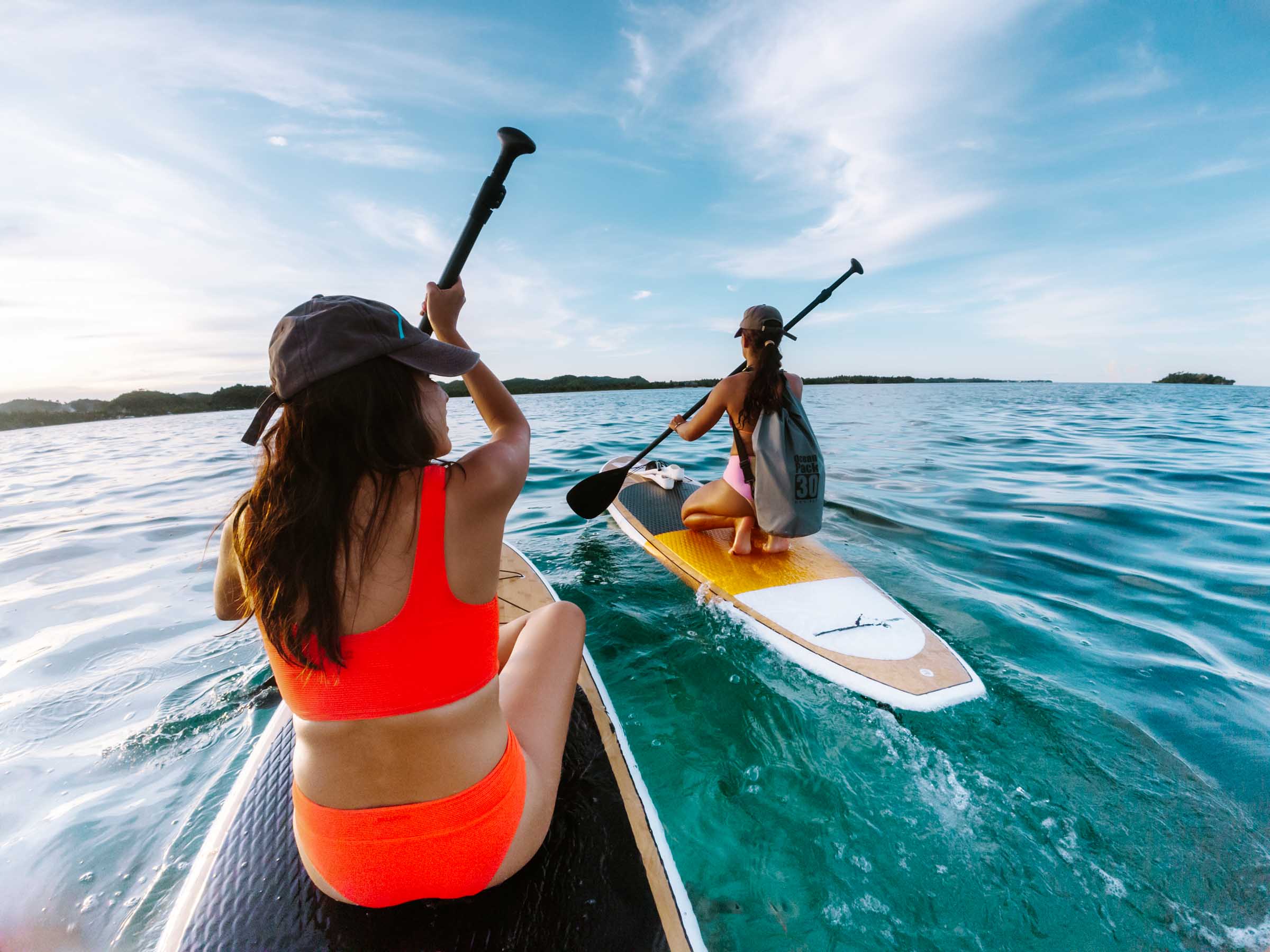 Paddling to Naked Island Siargao