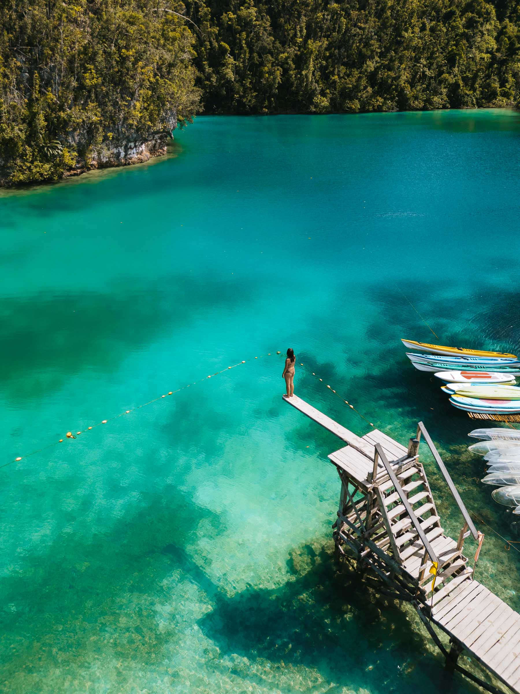 Diving board at Sugba Lagoon