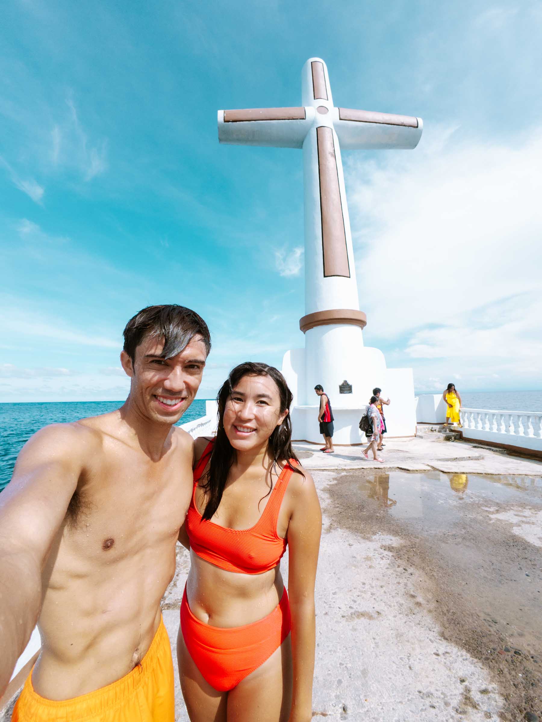 Standing below Sunken Cemetery Cross