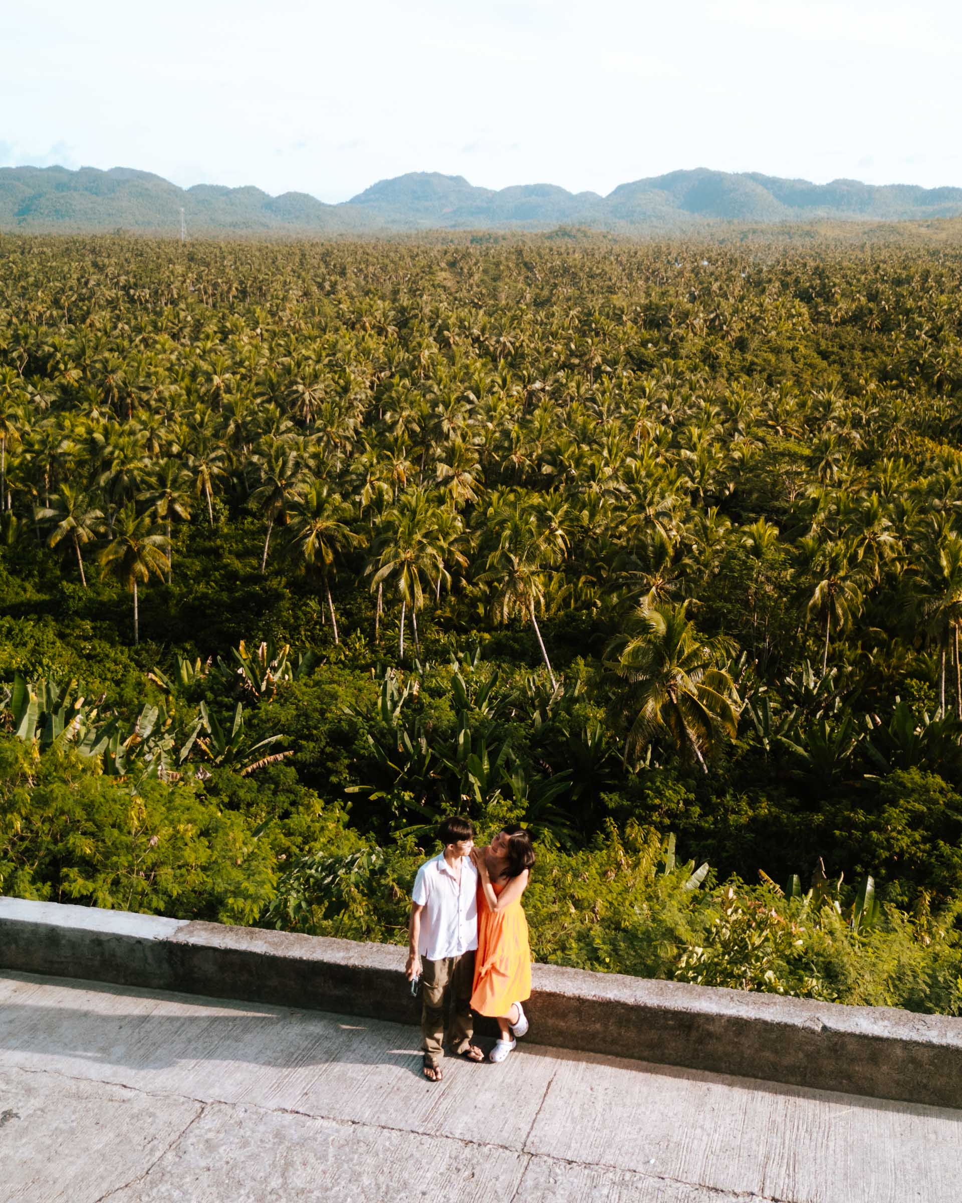 Happy couple at Coconut View Deck Siargao