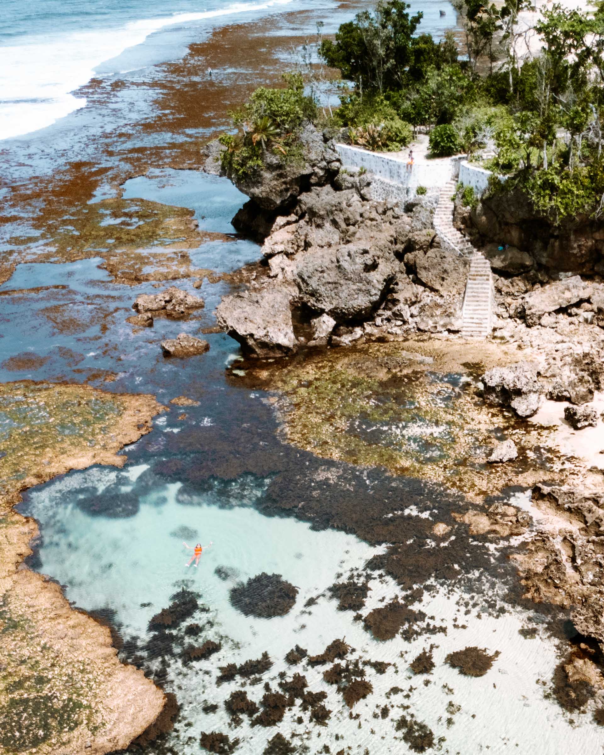 Aerial view of Stairs of Heaven Siargao