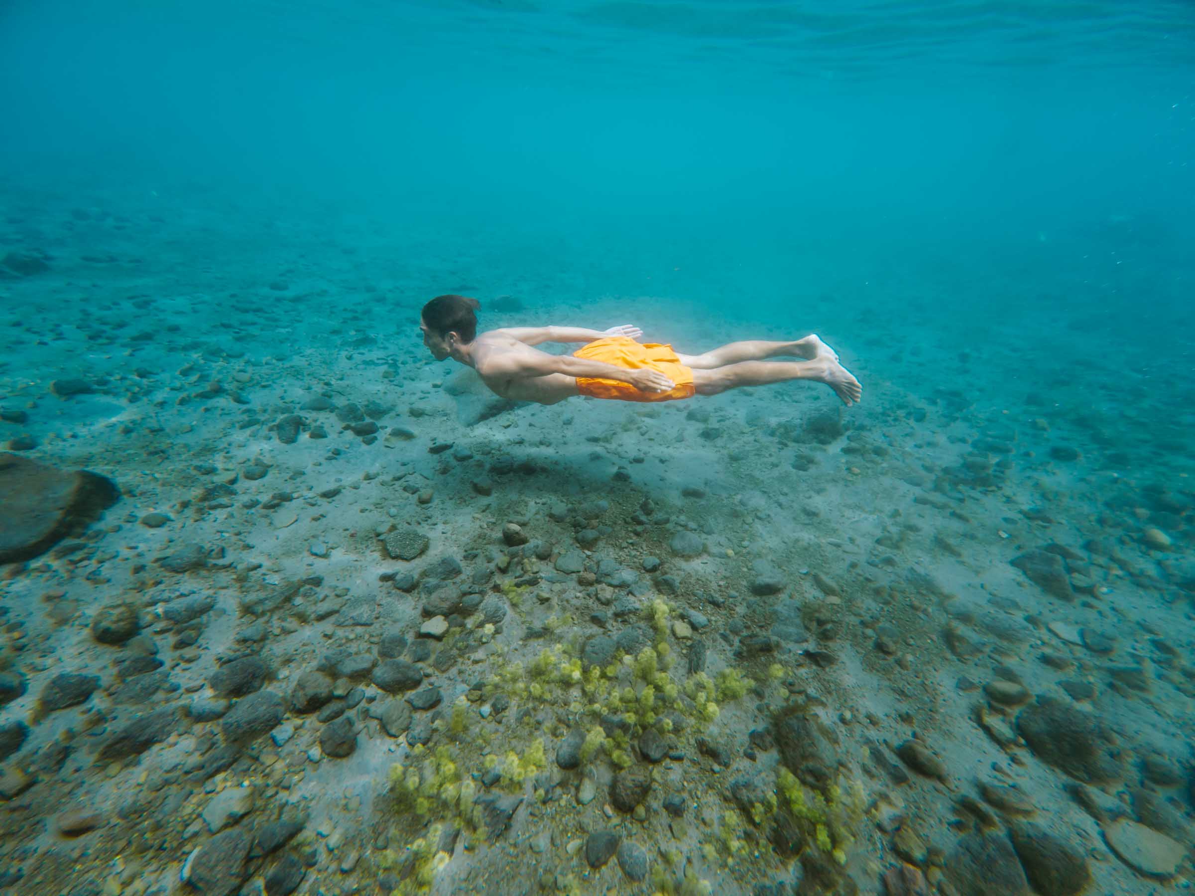 Swimming underwater at Sto Nino Cold Spring