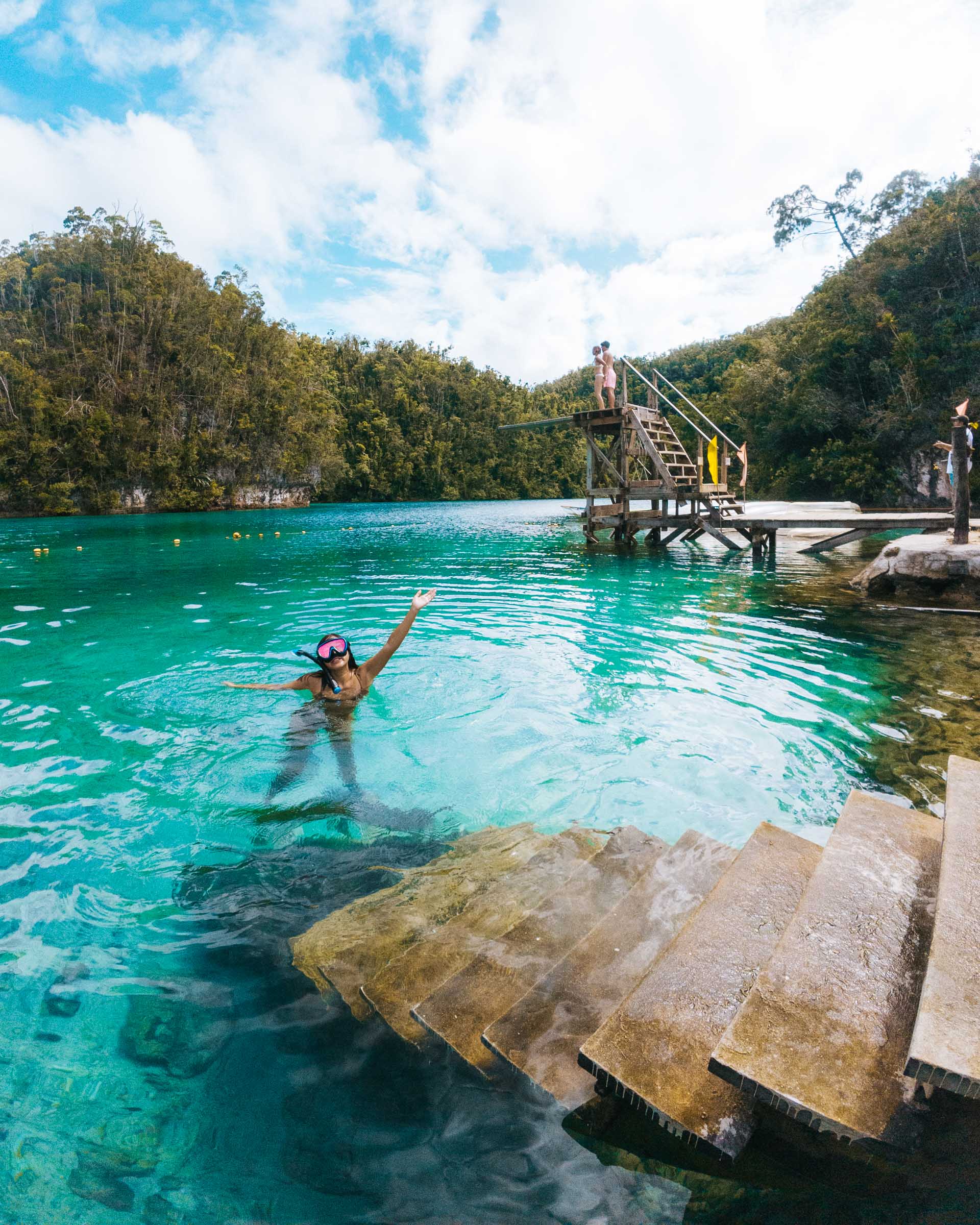 Swimming at Sugba Lagoon