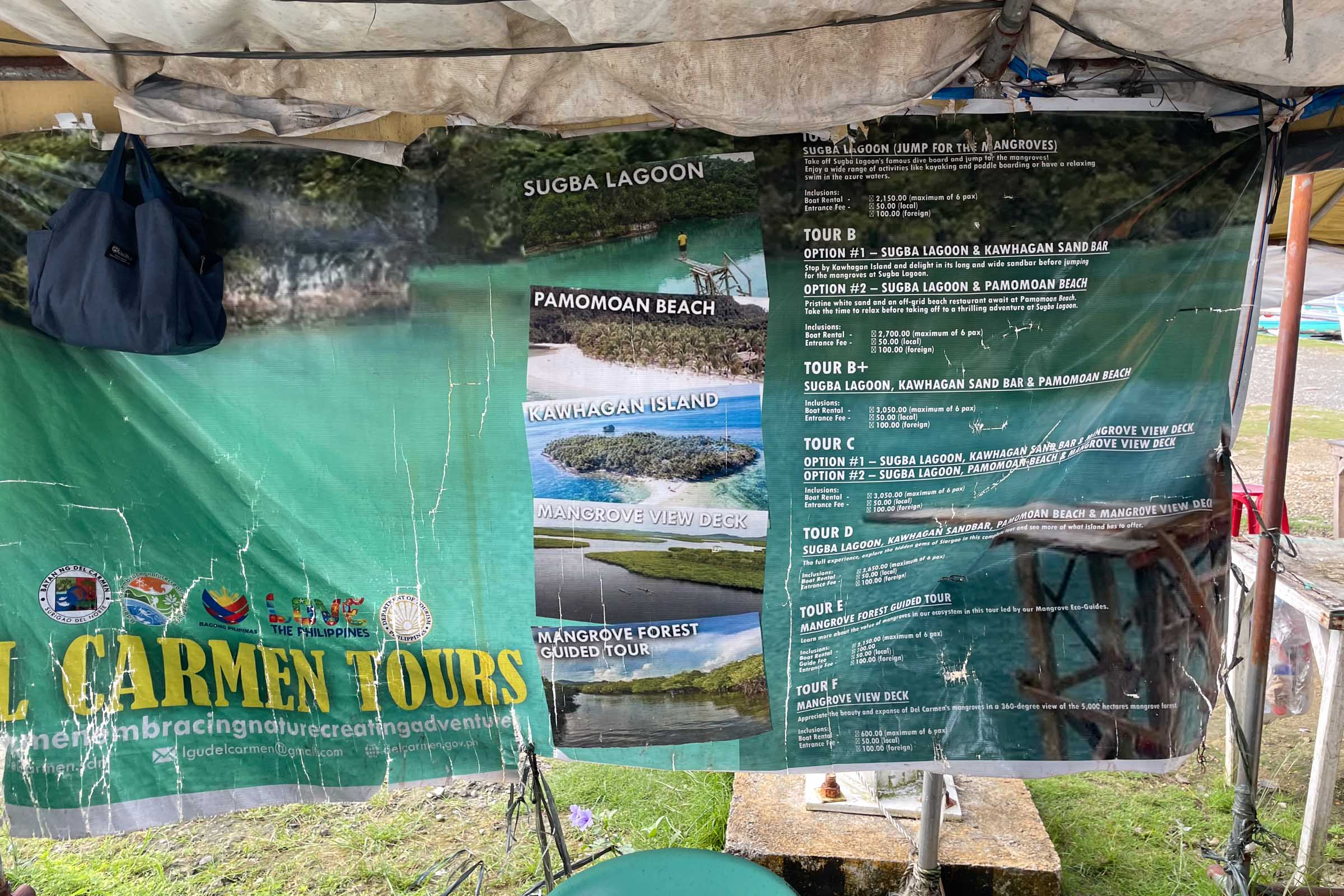 Official tour prices to Sugba Lagoon