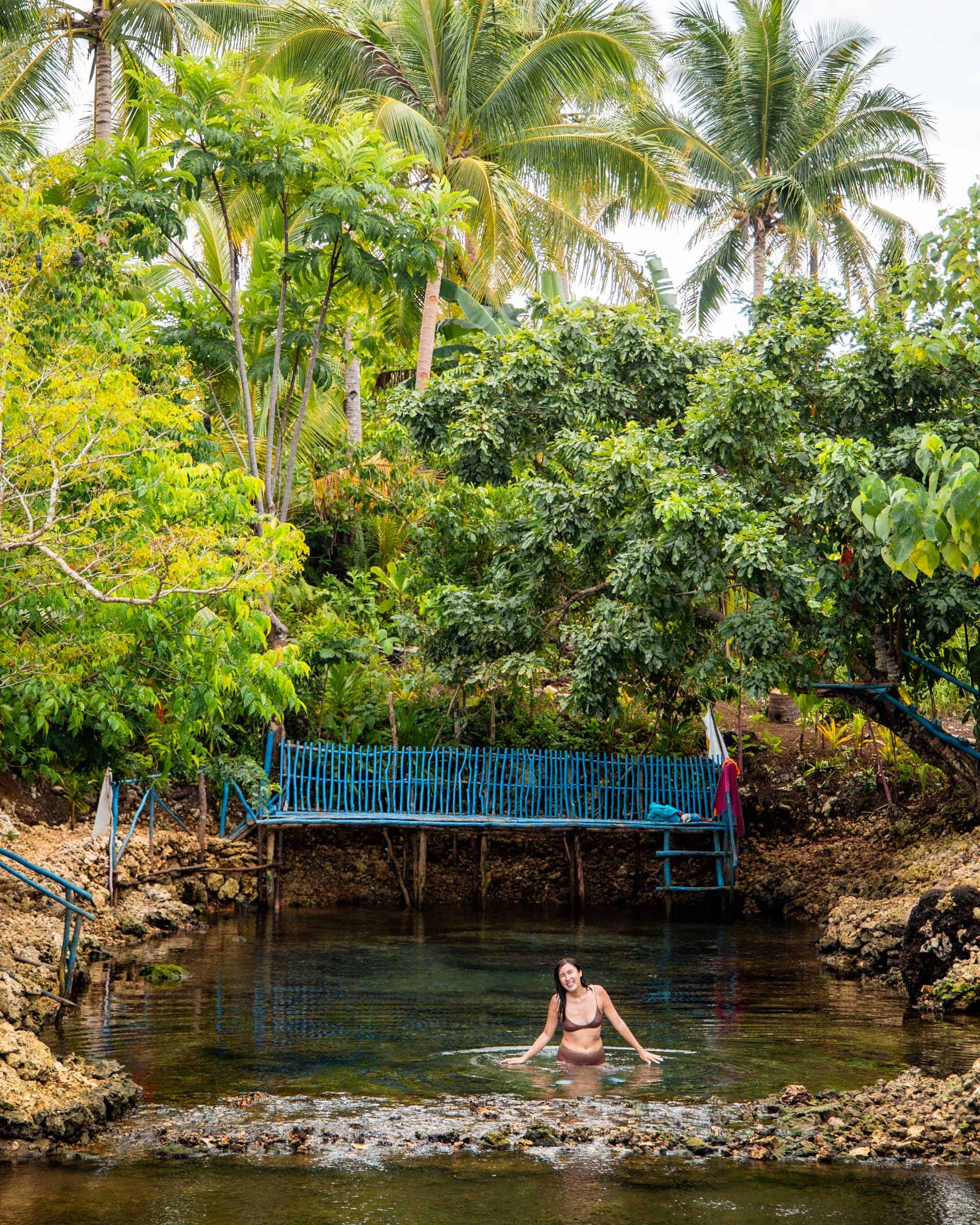 Swimming at Tubig-ajan Cold Spring