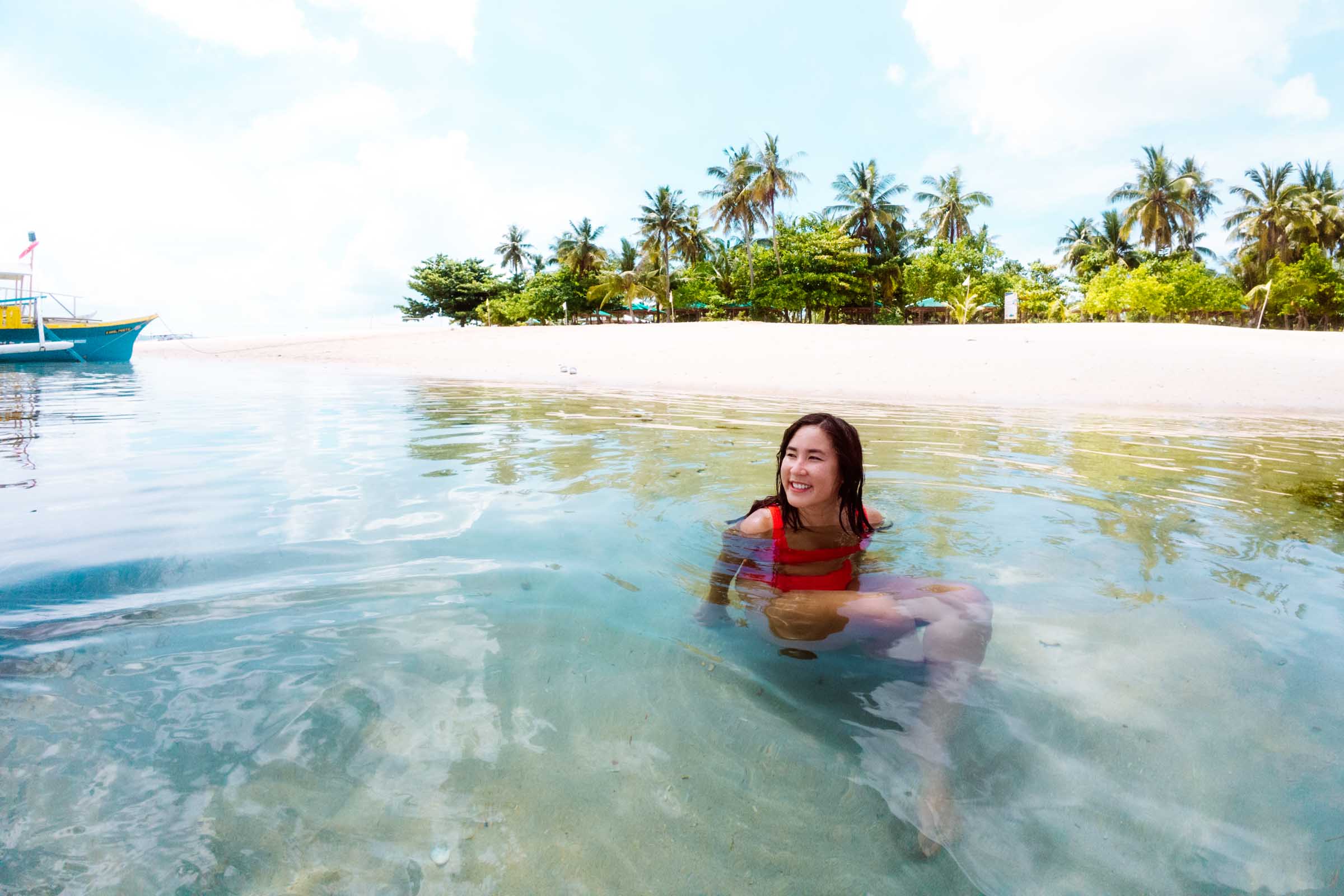 Corregidor Island Siargao swimming at beach