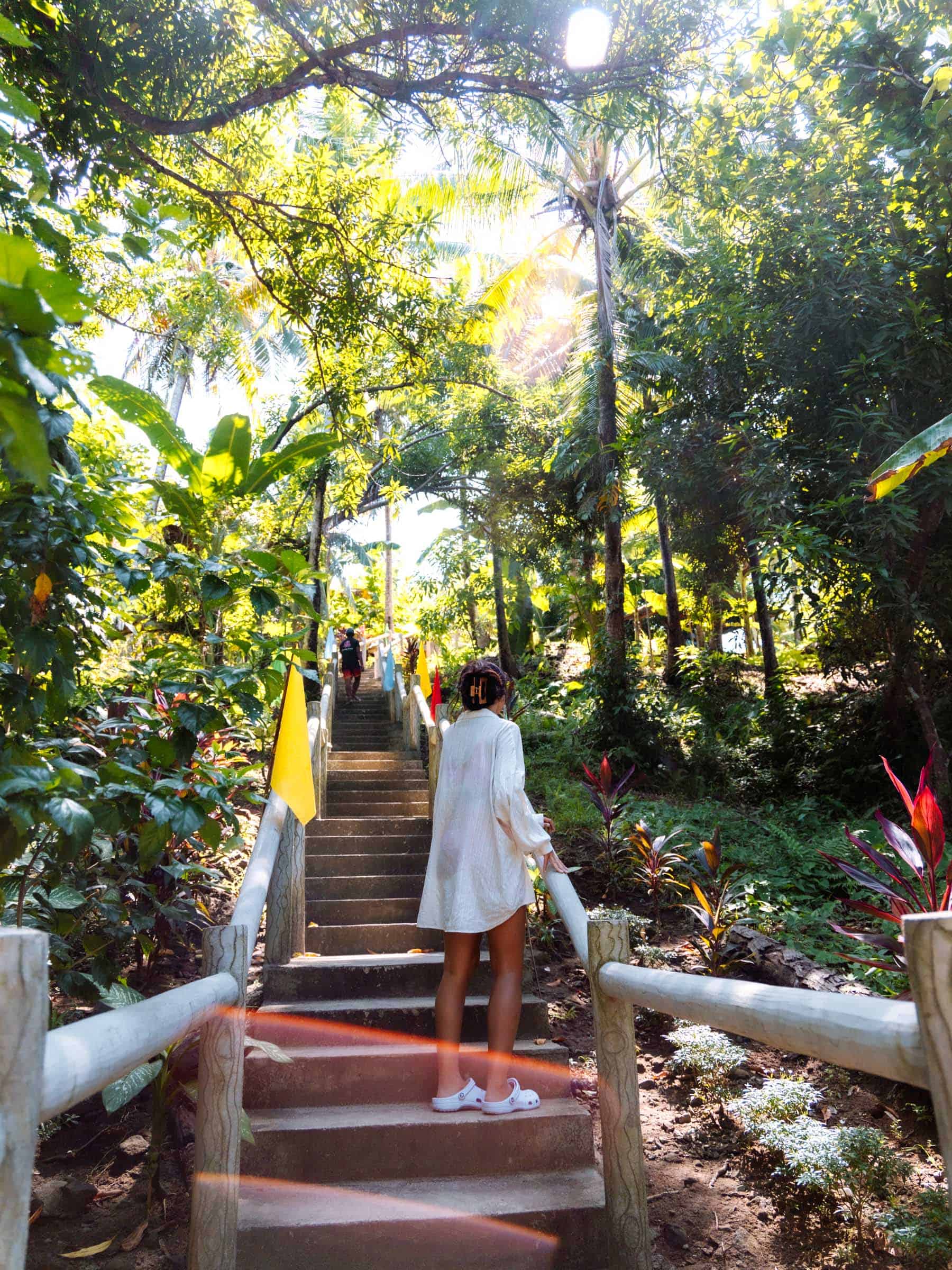 Corregidor Island Siargao stairs to trail