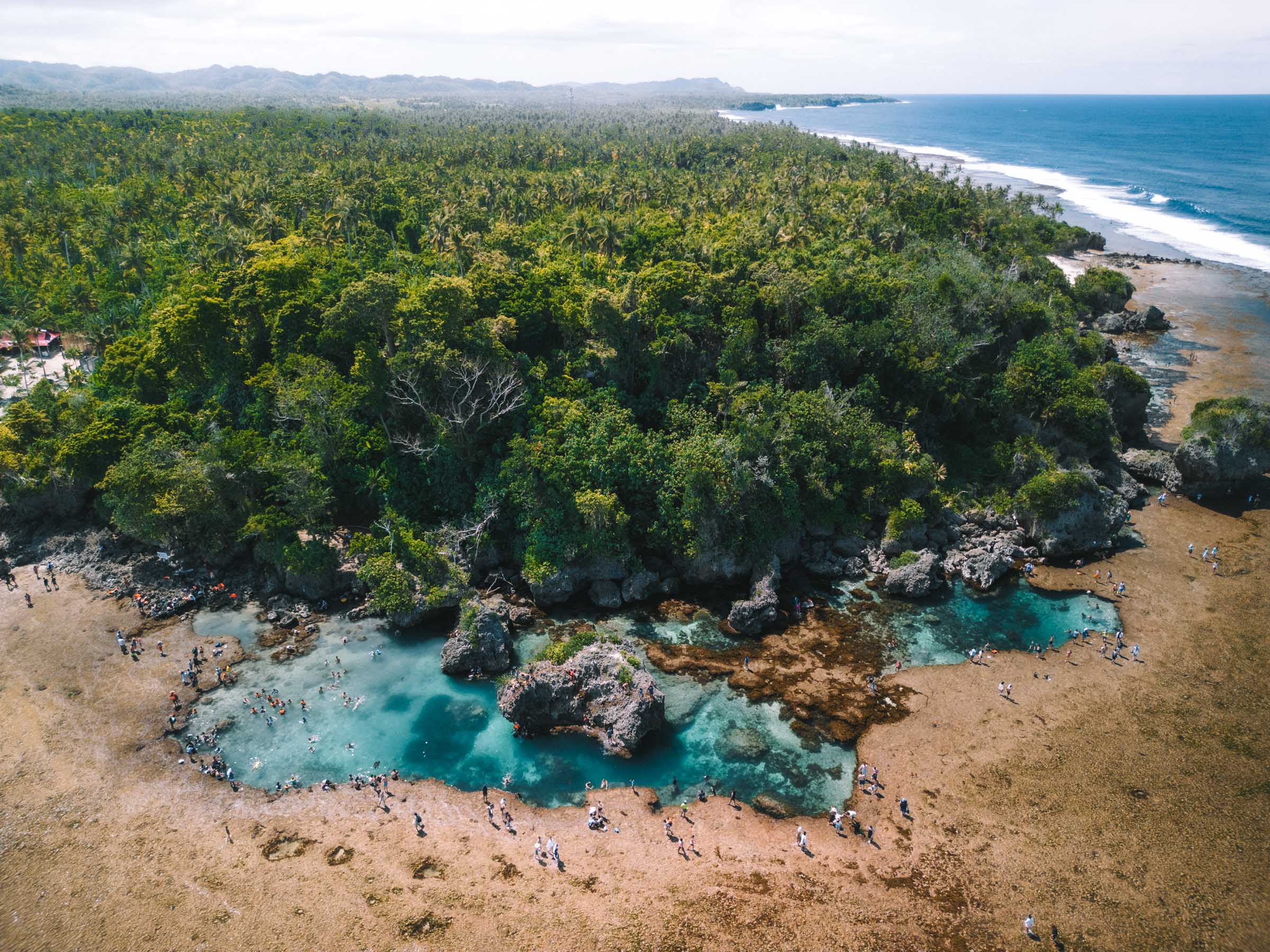 Magpupungko Rock Pool aerial view