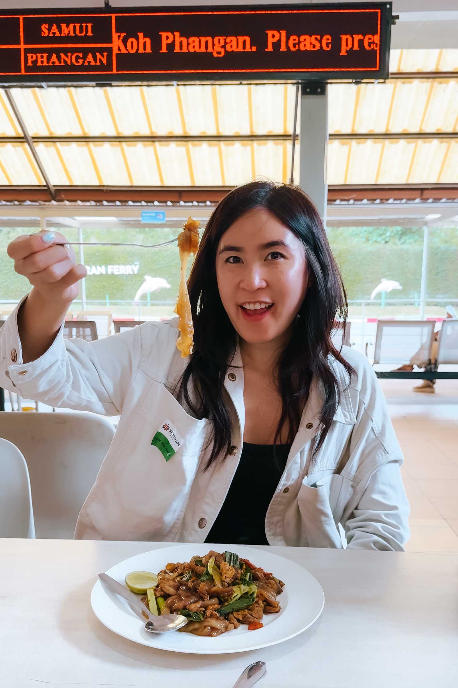 Restaurant food at Seatran ferry port in Donsak