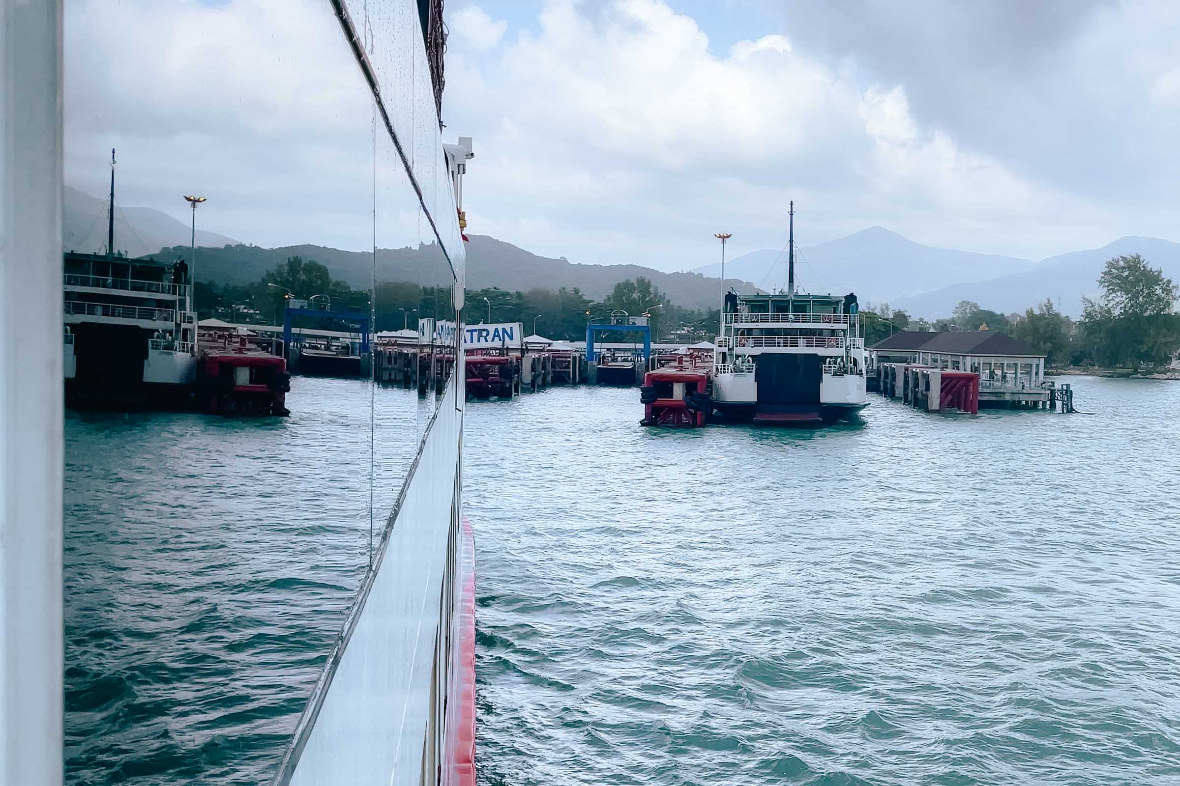 Riding the Seatran ferry into Thong Sala Koh Phangan