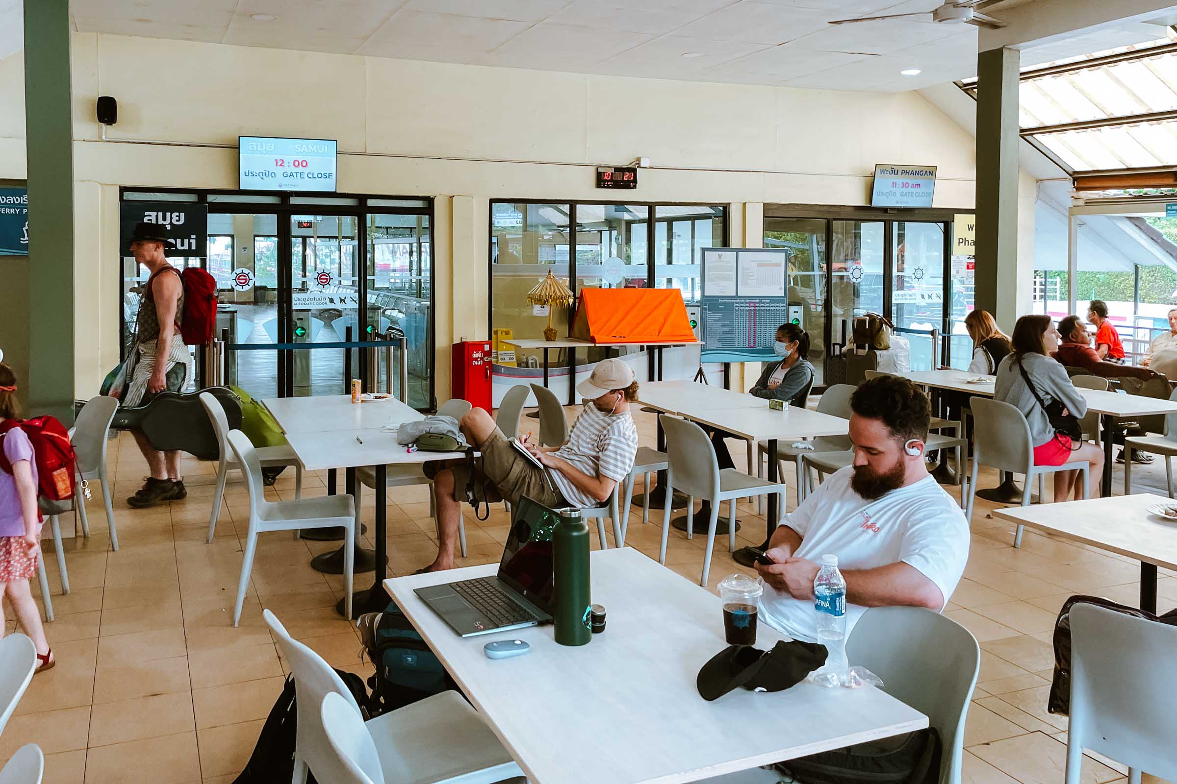 Seatran Ferry wating area at Donsak pier