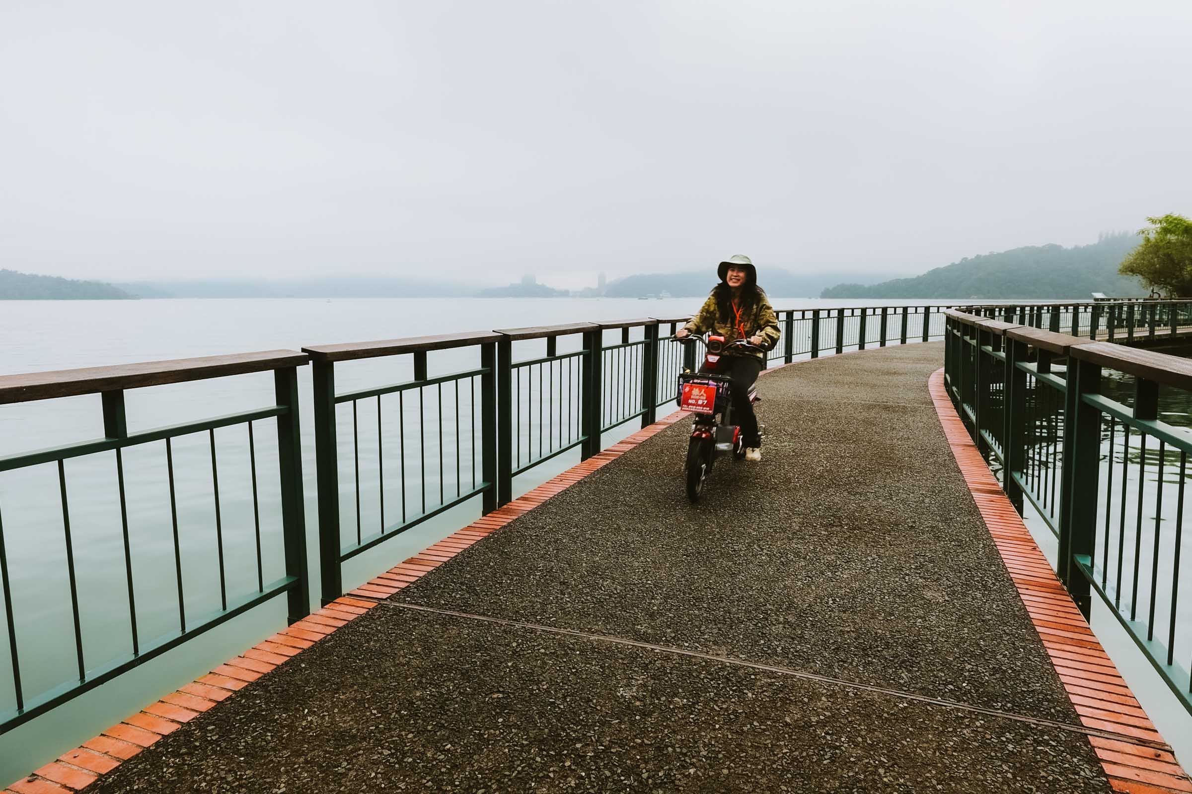 Sun Moon Lake path over water