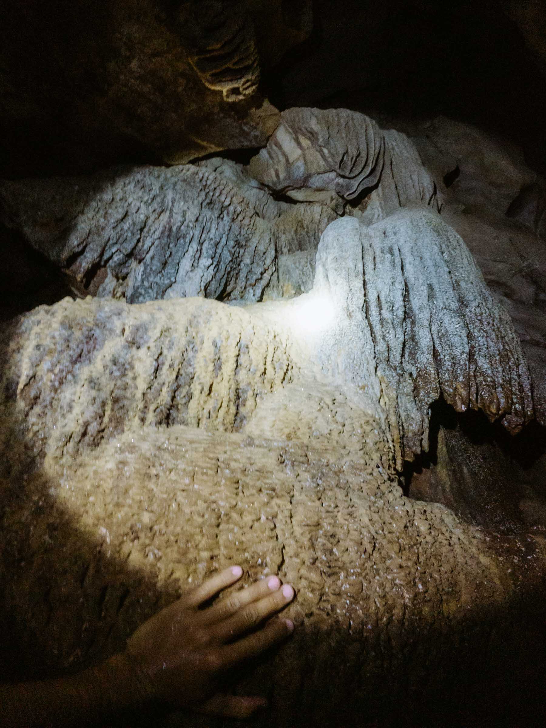Mineral formation in Tayangban Cave Pool