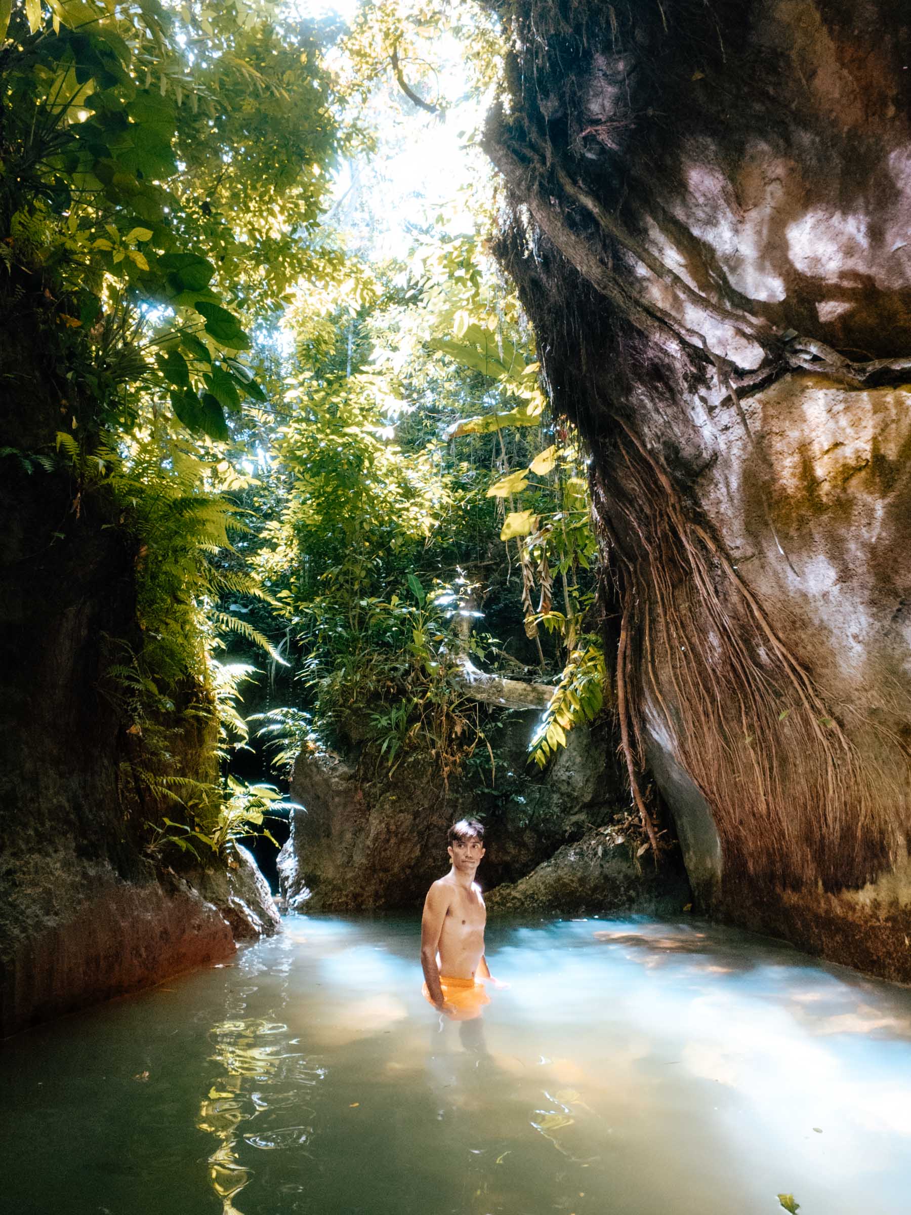 Trey at Tayangban Cave Pool