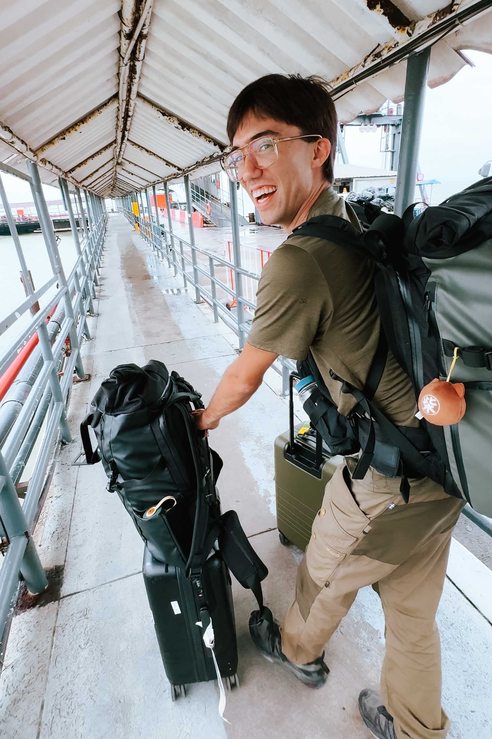 Boarding Seatran Ferry pier