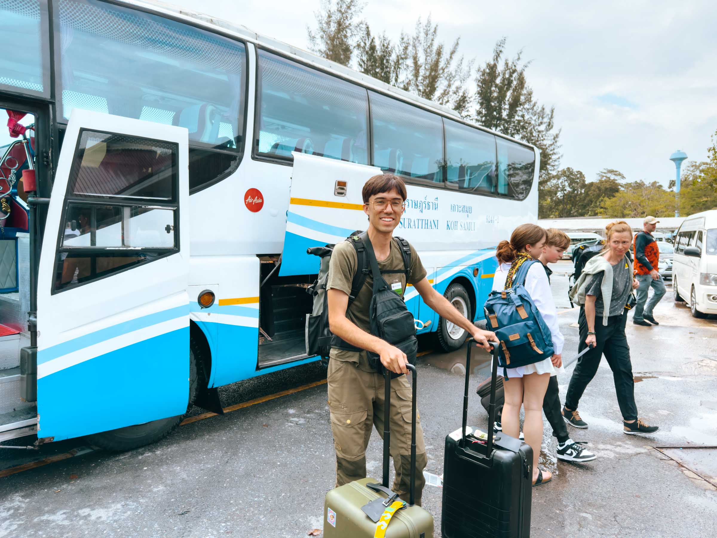 Trey at bus from Surat Thani to Donsak ferry pier