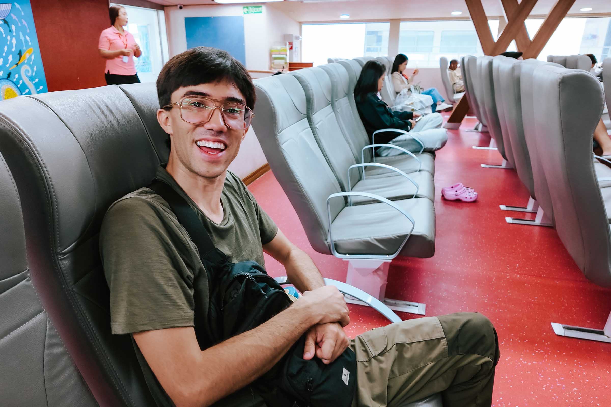 Trey on ferry to Koh Phangan