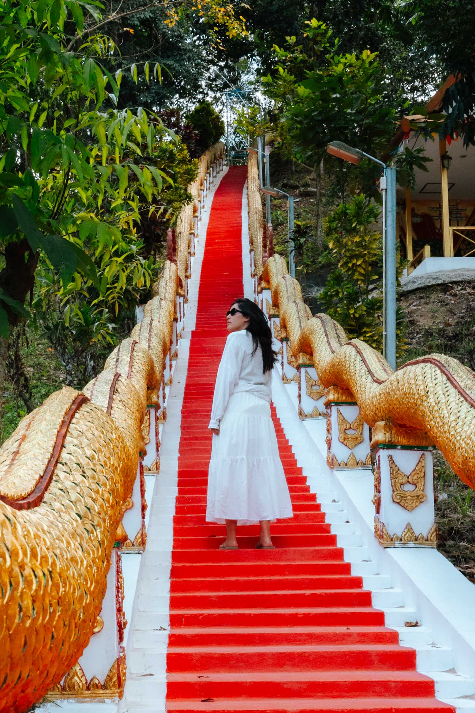 Wat Maduea Wan Koh Phangan temple staircase