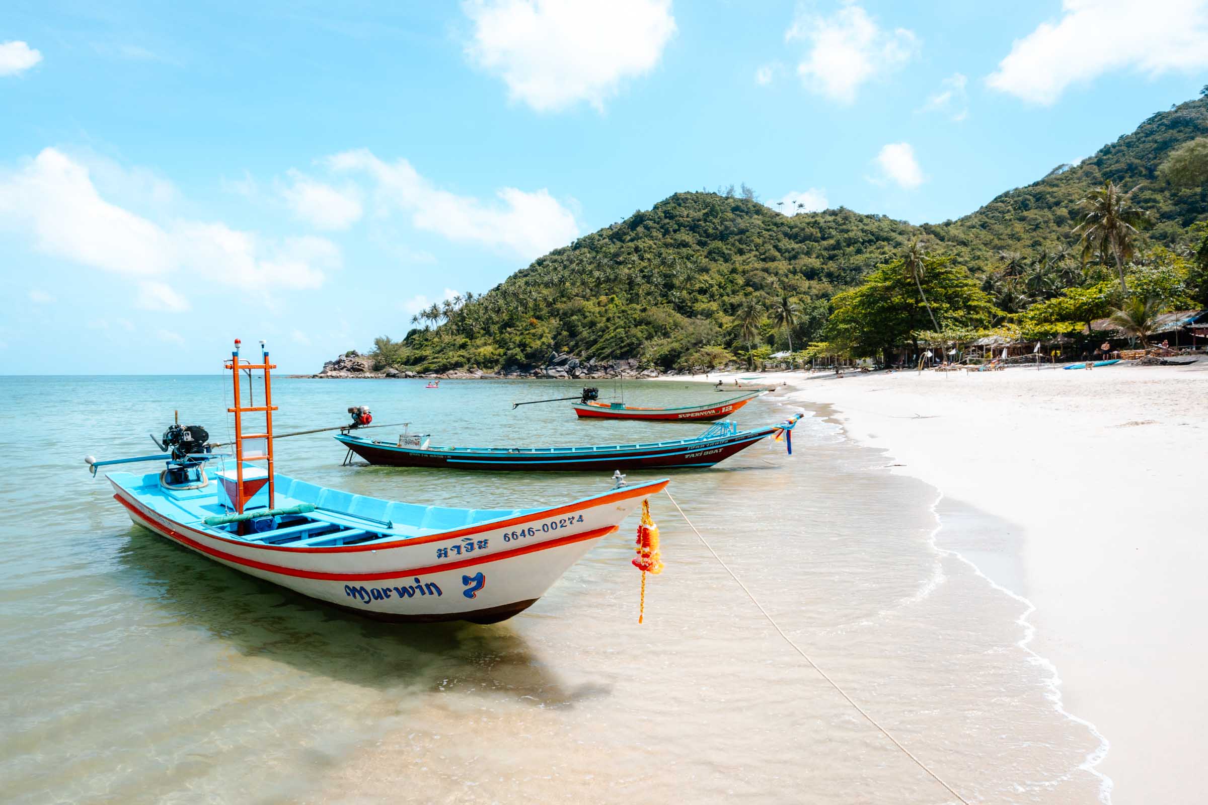 Boats at Bottle Beach Koh Phangan
