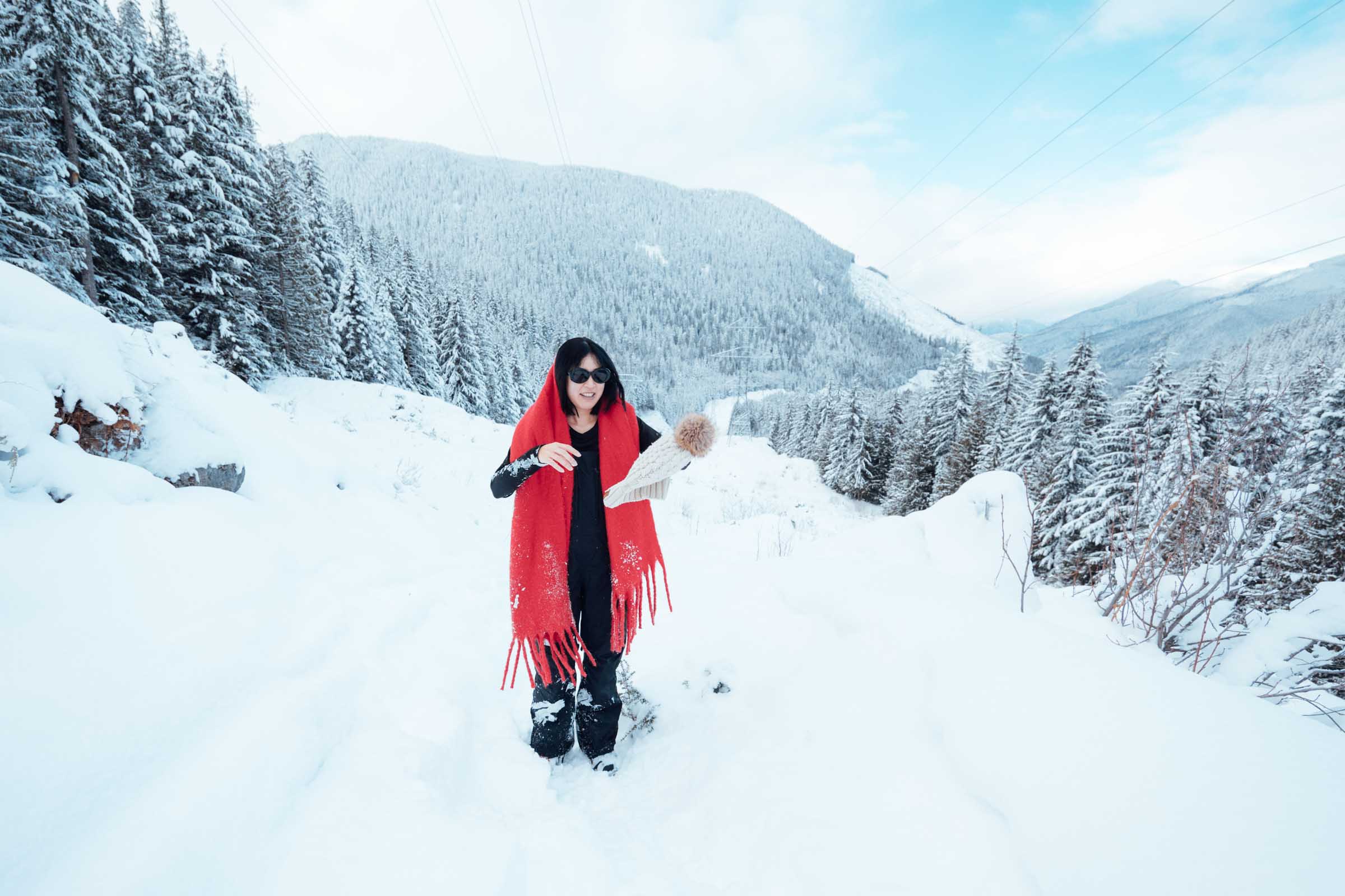 Scenic Hot Springs in Washington: Complete Guide 12 Falling in snow at Scenic Hot Springs trail